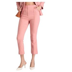 VERONICA BEARD Kick Flare Pant Tani Textured Cotton Blend Cropped Trouser Size 8